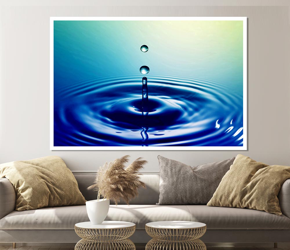 Water Droplet Print Poster Wall Art