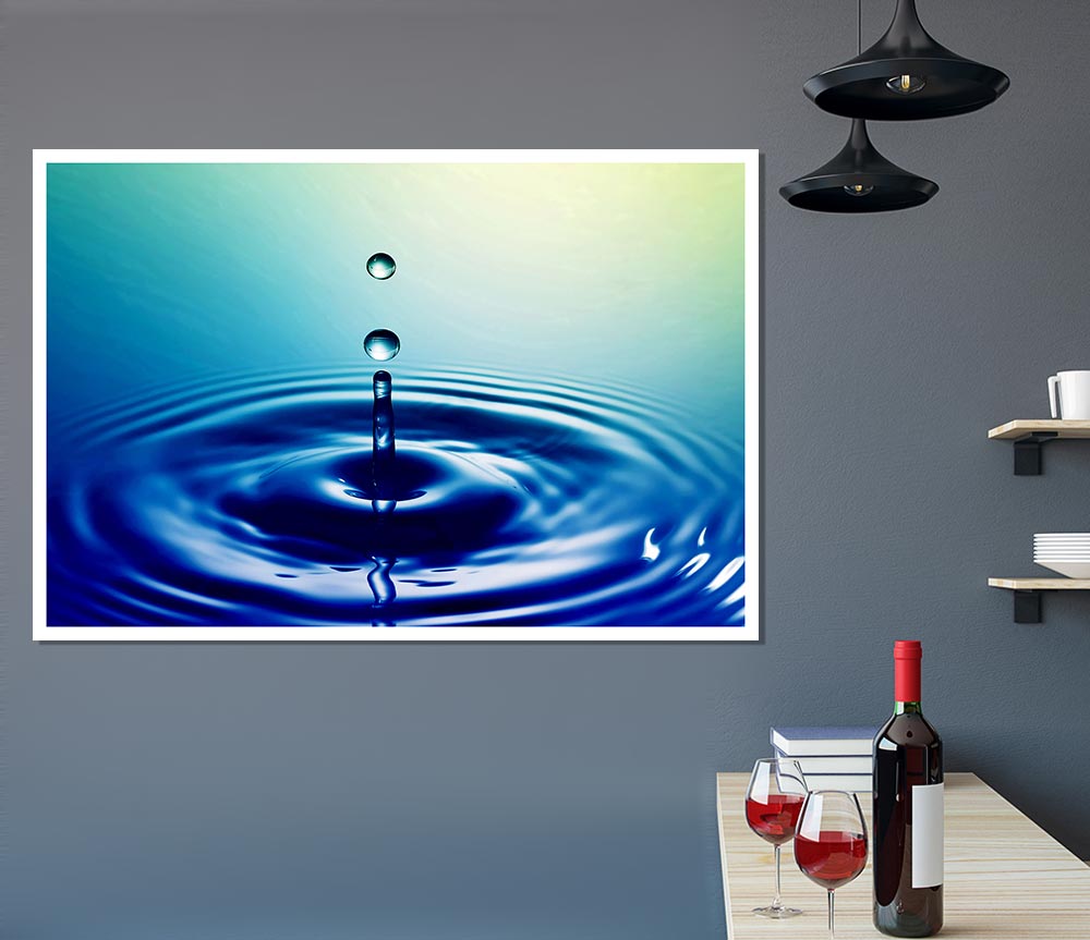 Water Droplet Print Poster Wall Art