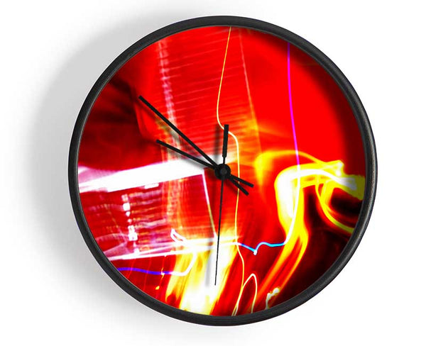 Red Light Flames Clock - Wallart-Direct UK