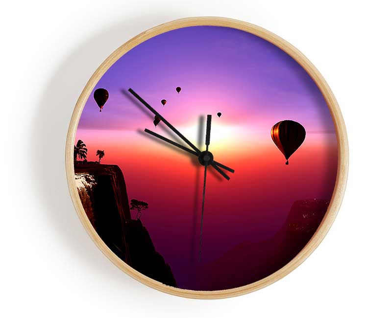 Beautiful Mountain View Clock - Wallart-Direct UK