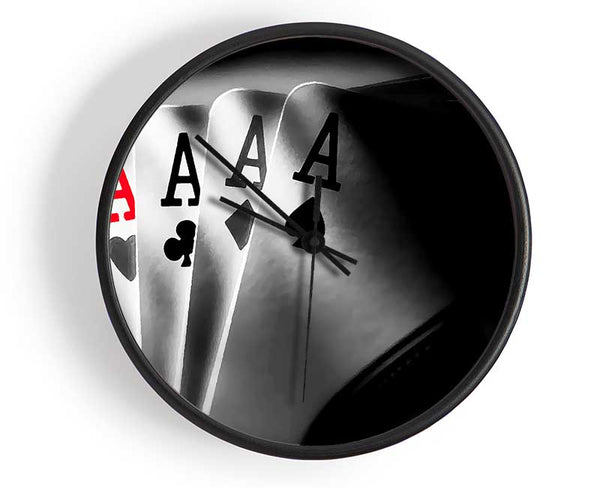 Poker Aces Clock - Wallart-Direct UK