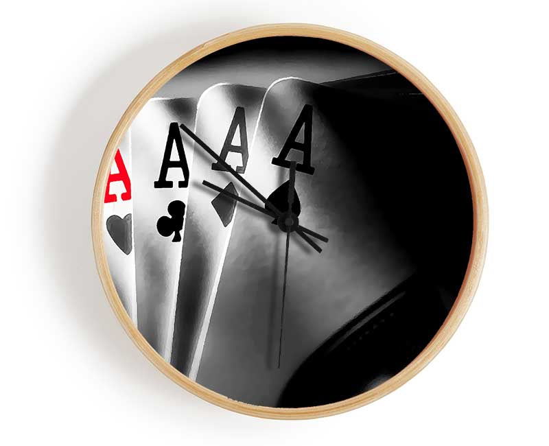 Poker Aces Clock - Wallart-Direct UK