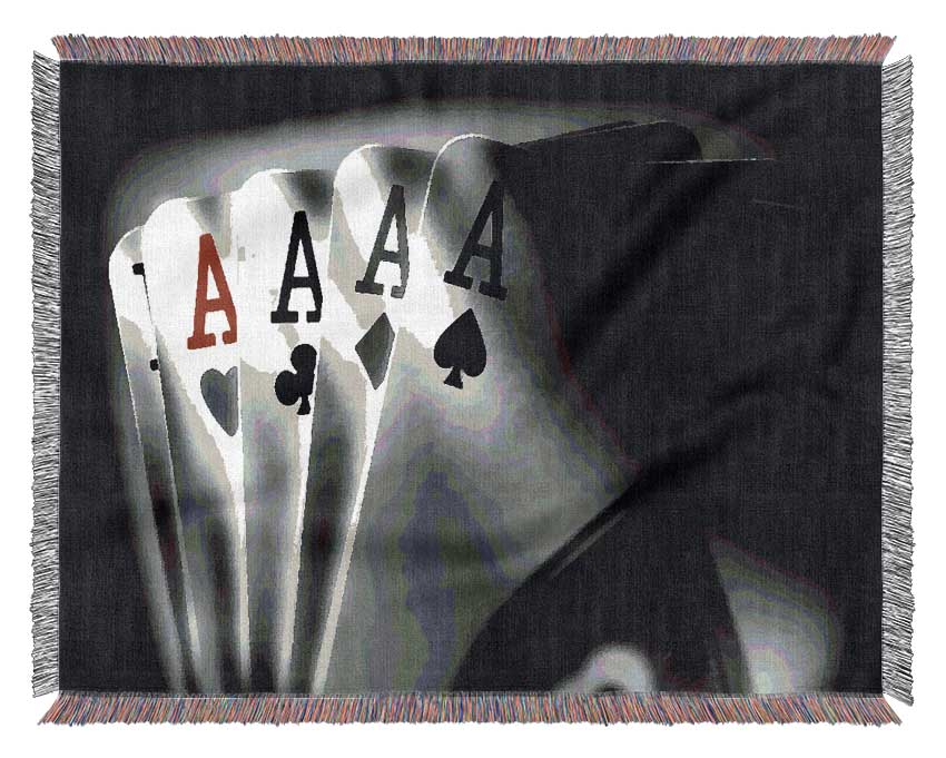 Poker Aces Woven Blanket