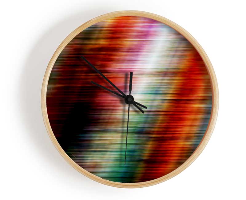 Colourful Shades Of Light Clock - Wallart-Direct UK