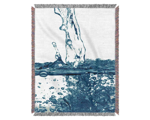 Blue Water Fizz Woven Blanket