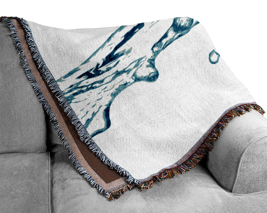 Blue Water Fizz Woven Blanket