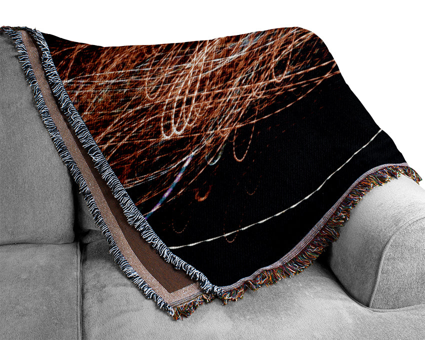 Radio Waves Woven Blanket