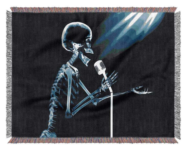 Skeleton Singer Woven Blanket