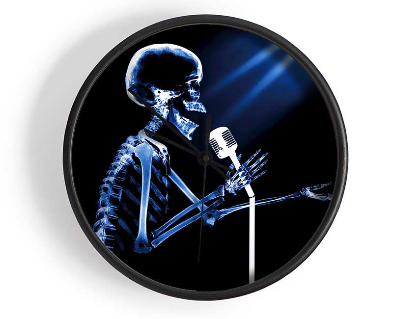 Skeleton Singer Clock - Wallart-Direct UK