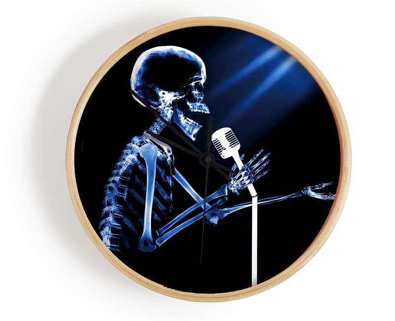 Skeleton Singer Clock - Wallart-Direct UK