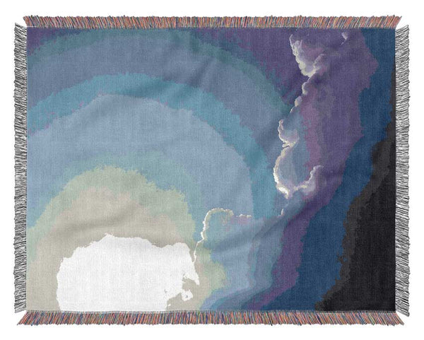 Sun Through The Clouds Woven Blanket