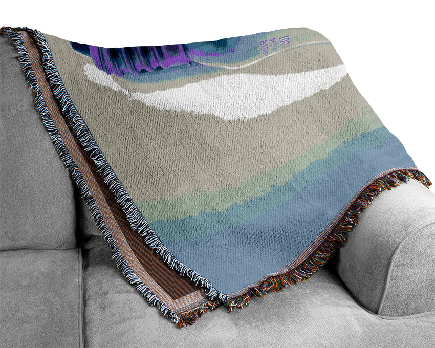 Lightbulb Blues Woven Blanket