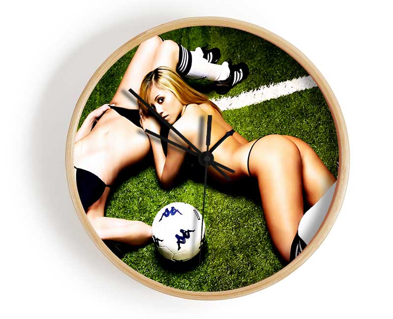 Womans Football Team Clock - Wallart-Direct UK