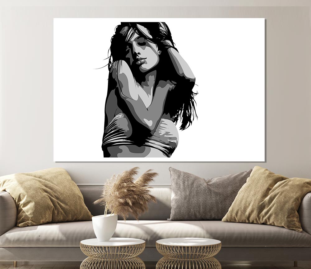 Female Beauty B N W Print Poster Wall Art