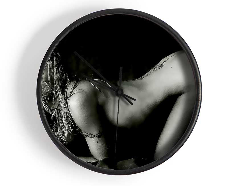 The Form Of A Woman B n W Clock - Wallart-Direct UK