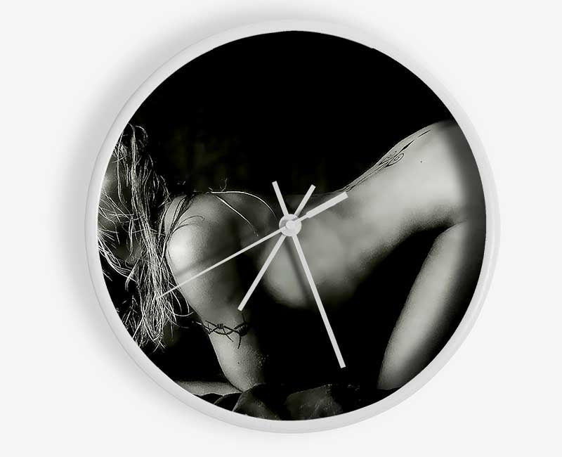 The Form Of A Woman B n W Clock - Wallart-Direct UK