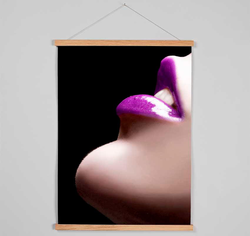 Exotic Pink Lips Hanging Poster - Wallart-Direct UK