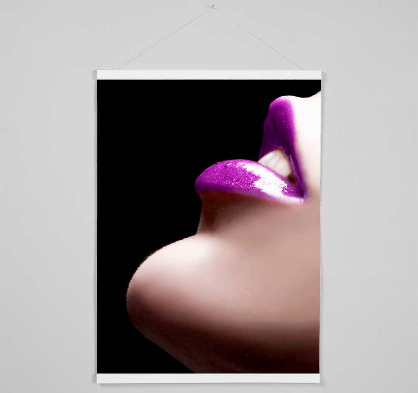 Exotic Pink Lips Hanging Poster - Wallart-Direct UK