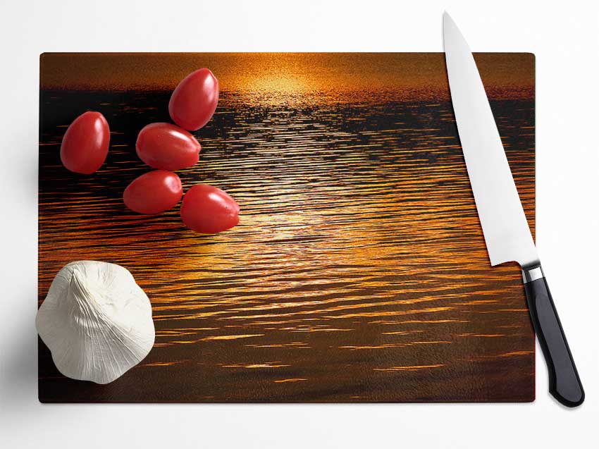 The Oceans Light Glass Chopping Board