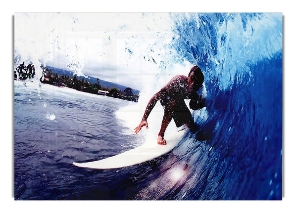 Surfer Slicing The Wave