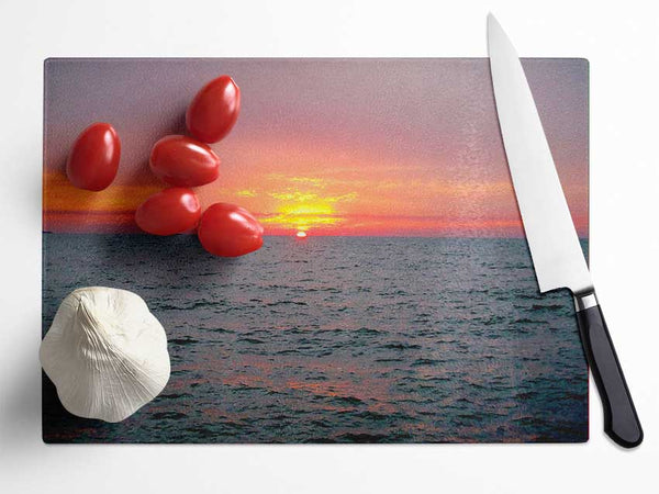 Sunset Florida Glass Chopping Board