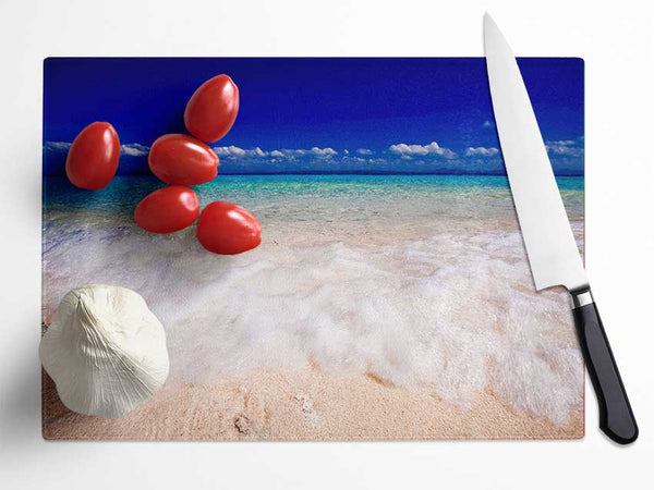 Stunning Ocean Truth Glass Chopping Board