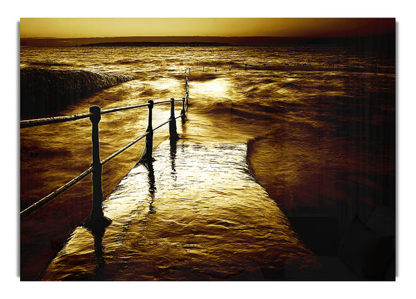 Stunning Brown Ocean Walkway