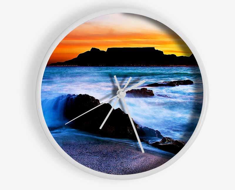 Spray Of The Ocean Waves Clock - Wallart-Direct UK