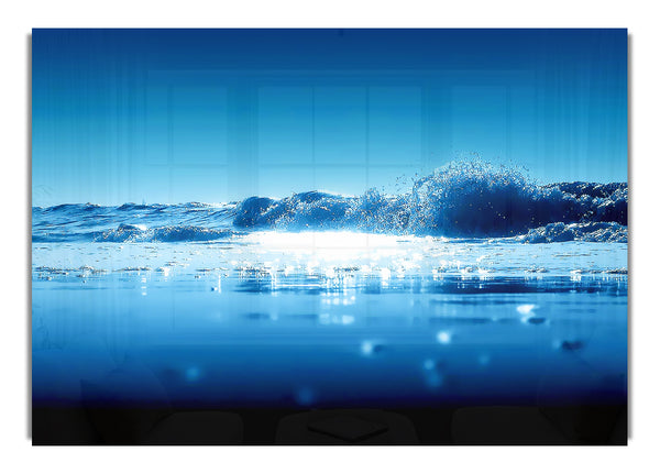 Sparkling Blue Ocean Wave