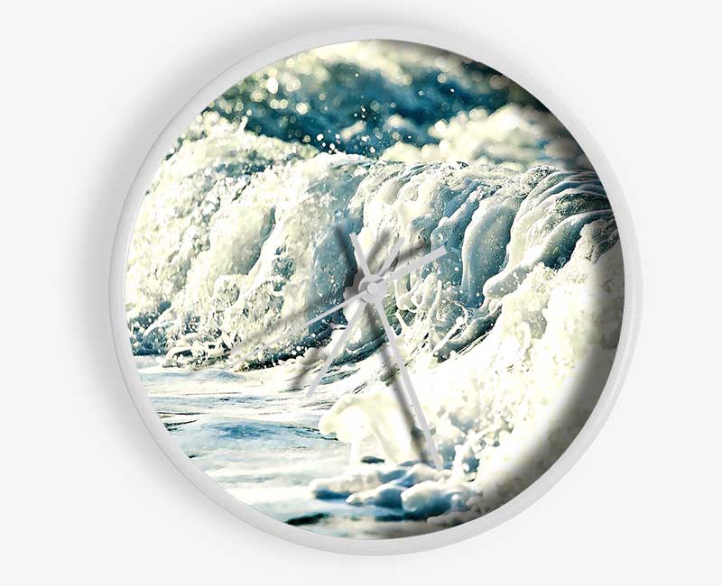 Sea Wave Close Up Clock - Wallart-Direct UK