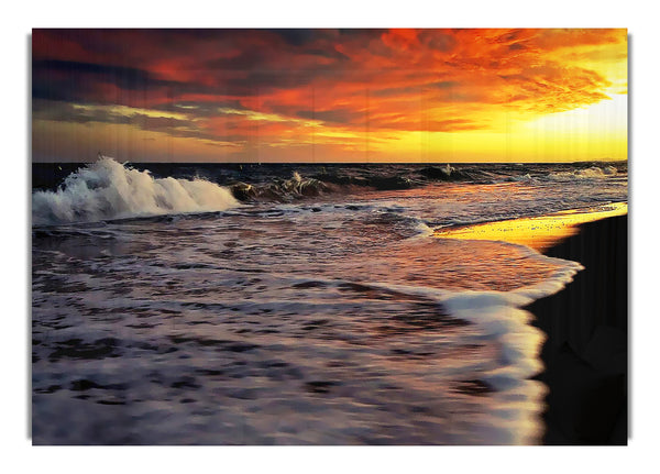 Ocean Waves At Dusk