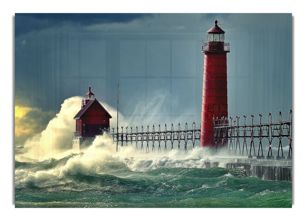 Lighthouse Stormy Sea