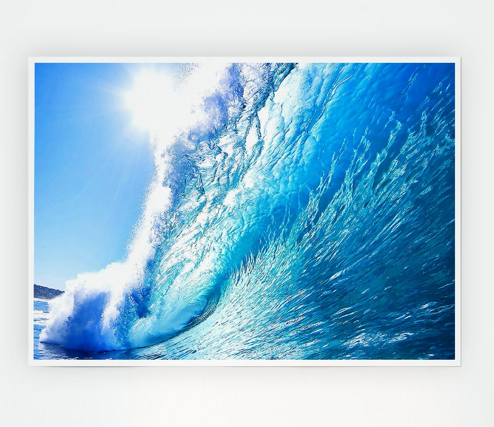 Crystal Ocean Wave Print Poster Wall Art