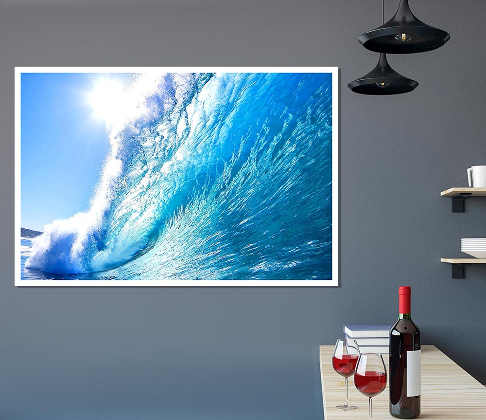 Crystal Ocean Wave Print Poster Wall Art