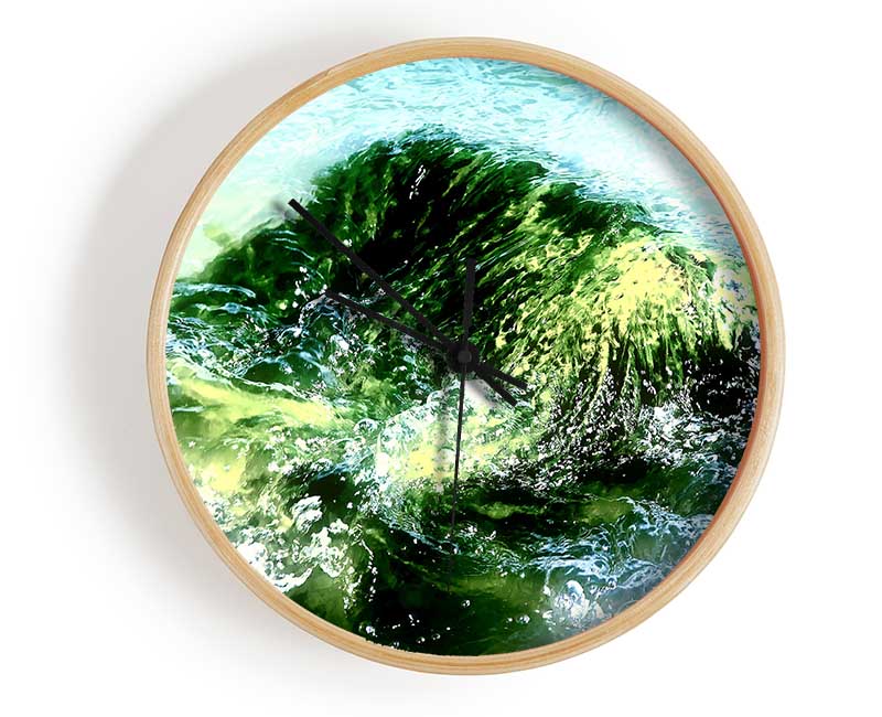 Green Water Movement Clock - Wallart-Direct UK