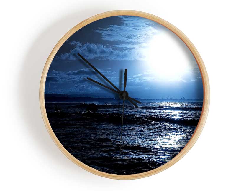 Dark Day At Sea Clock - Wallart-Direct UK