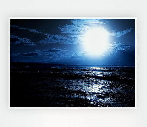 Dark Day At Sea Print Poster Wall Art