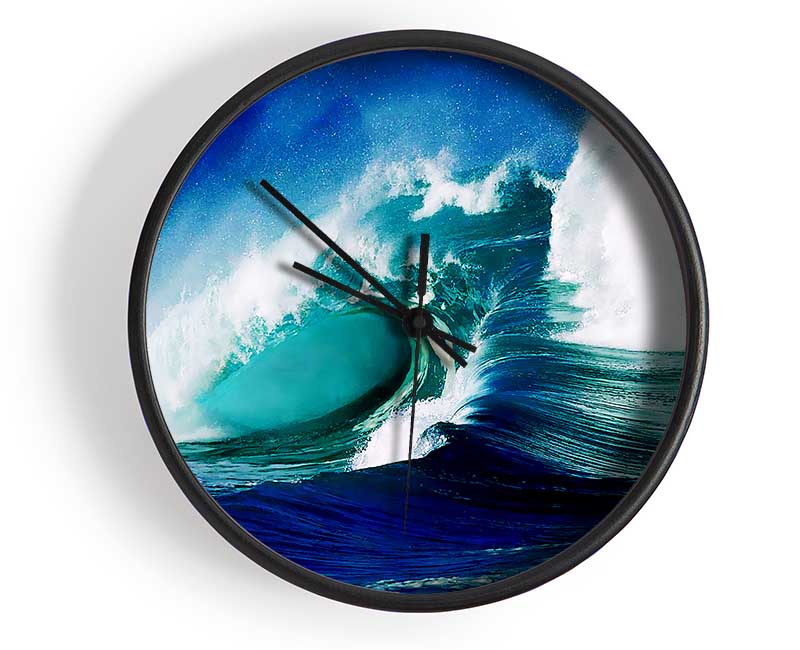 Crashing Ocean Waves Clock - Wallart-Direct UK