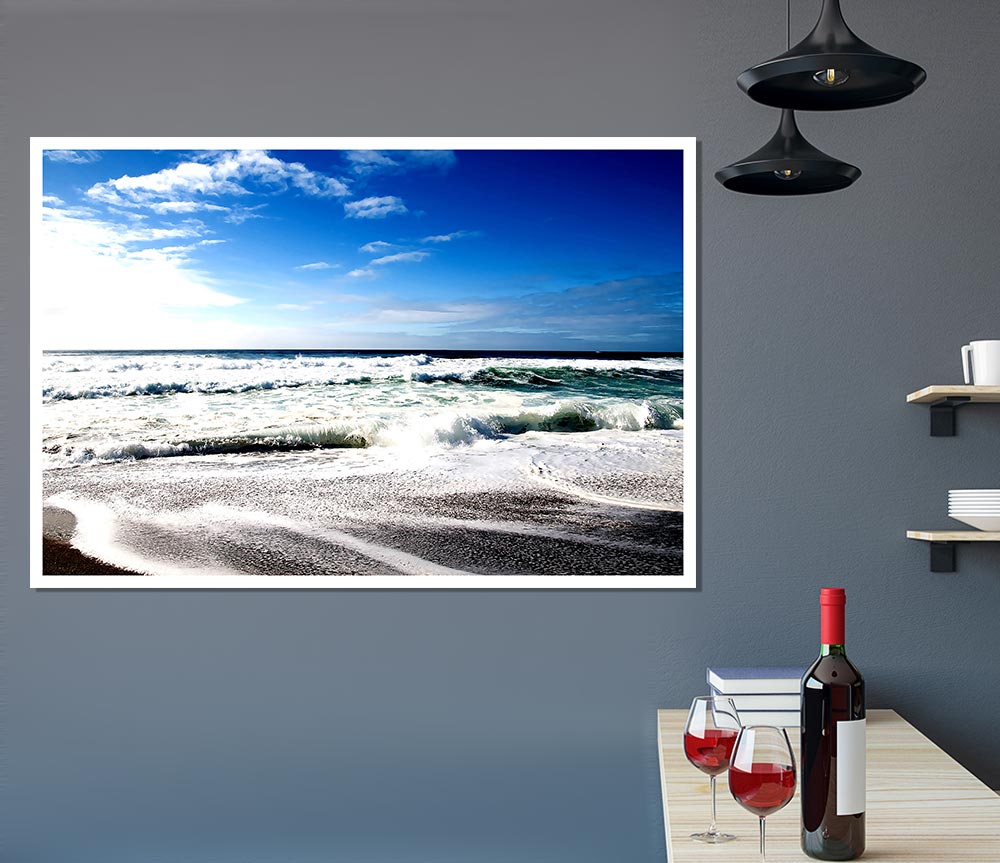 Cool Beach Print Poster Wall Art