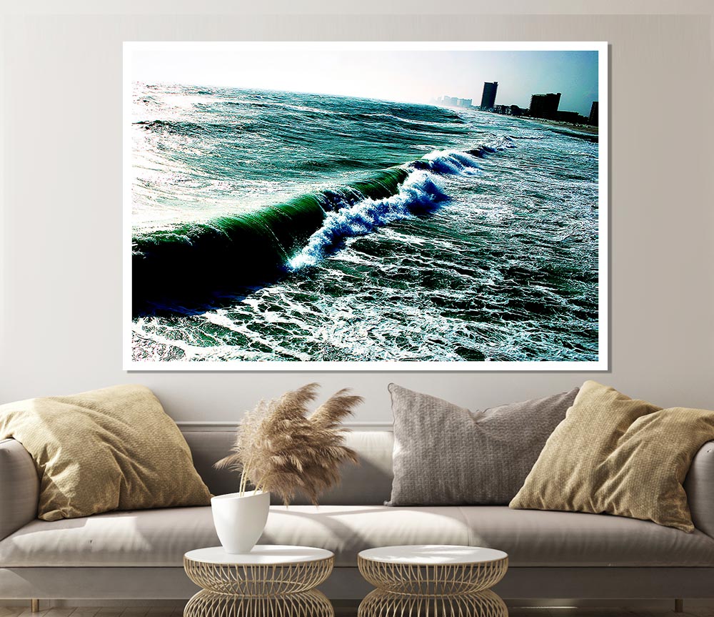 City Ocean Print Poster Wall Art