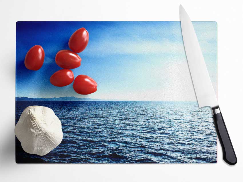 Blue Sea Glass Chopping Board