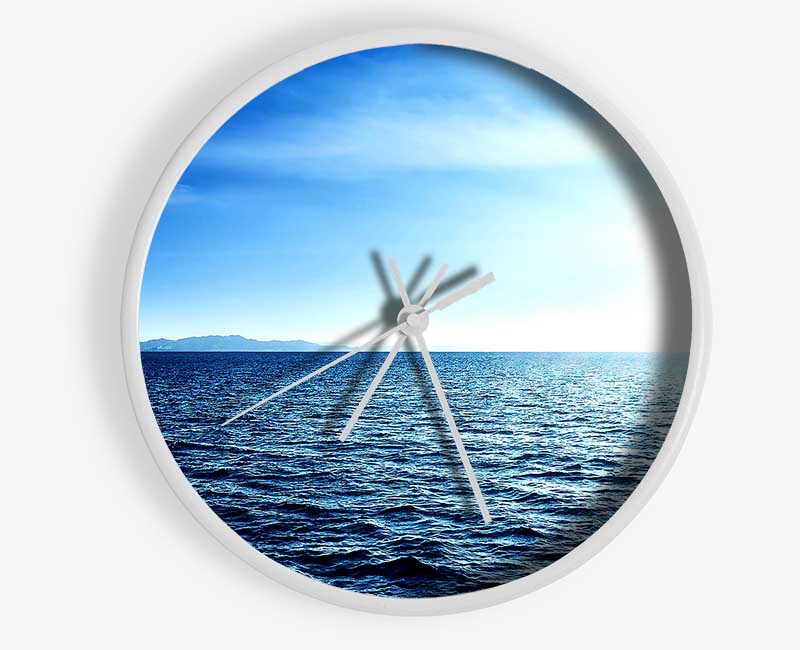 Blue Sea Clock - Wallart-Direct UK