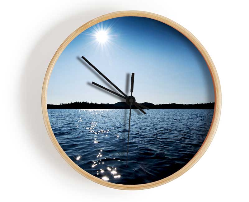 Blue Ocean Sun Clock - Wallart-Direct UK