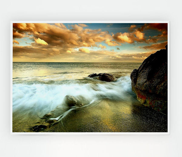 Beach Flow Print Poster Wall Art