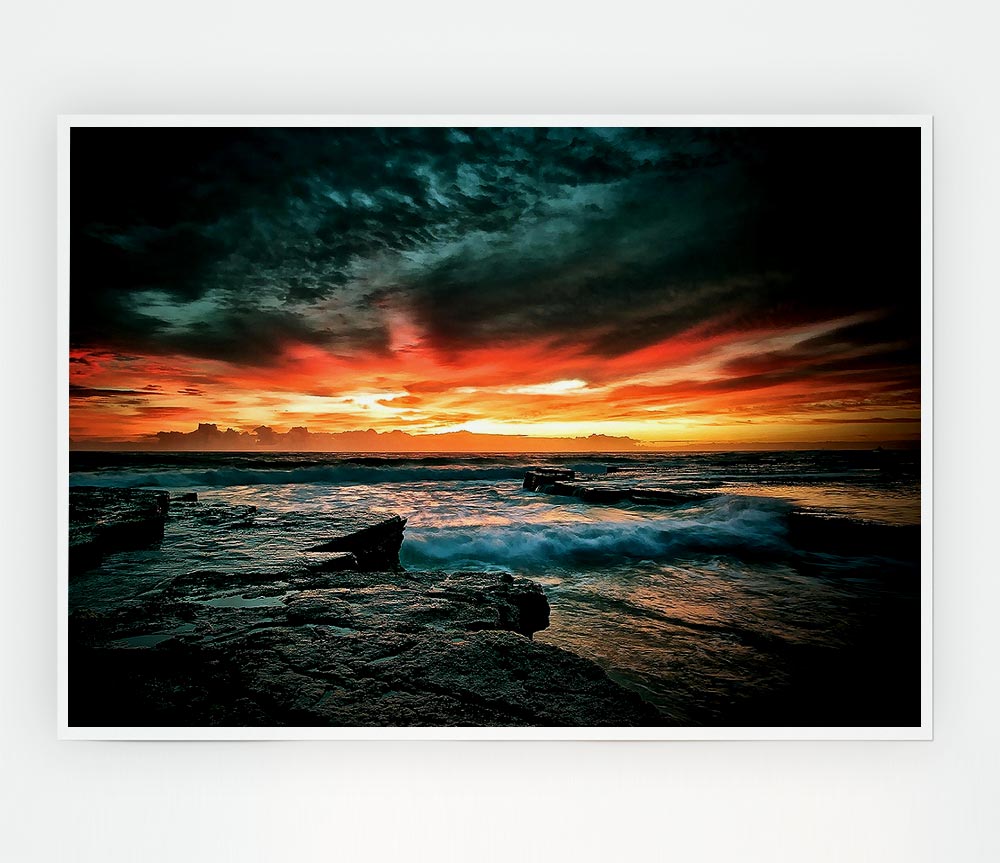 Just After The Storm At Sea Print Poster Wall Art