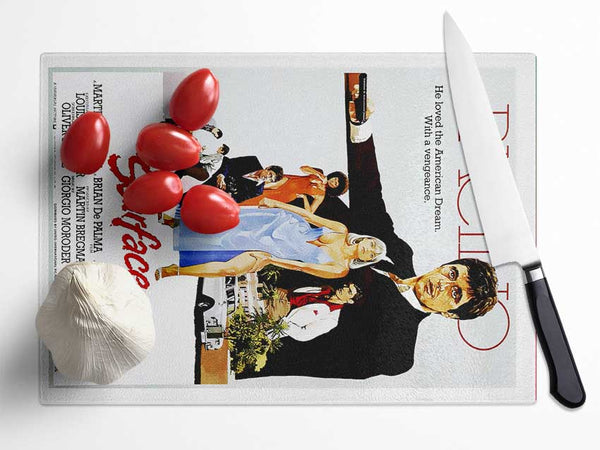 Al Pacino Scarface Glass Chopping Board