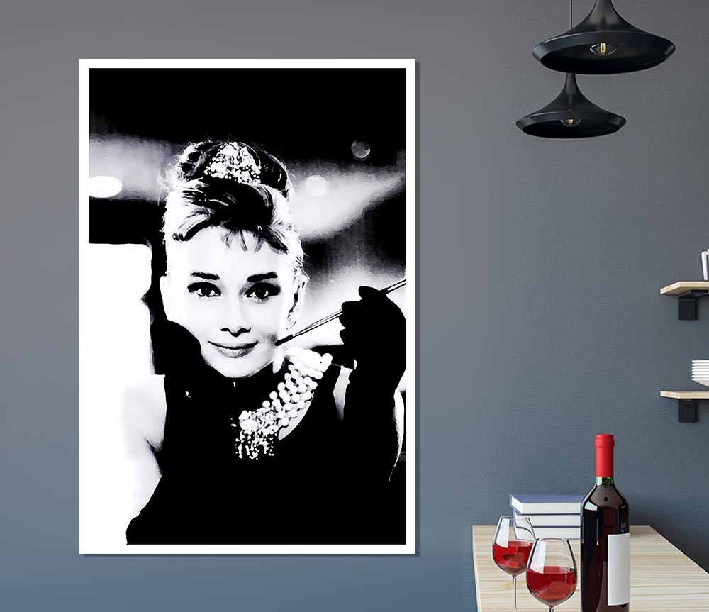 Audrey Hepburn Breakfast At Tiffanys Print Poster Wall Art