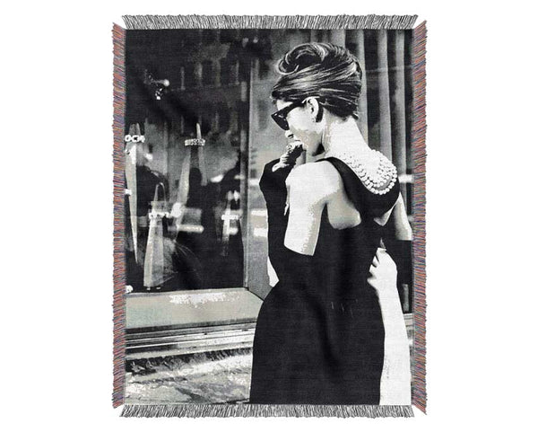 Audrey Hepburn Window Delight Woven Blanket