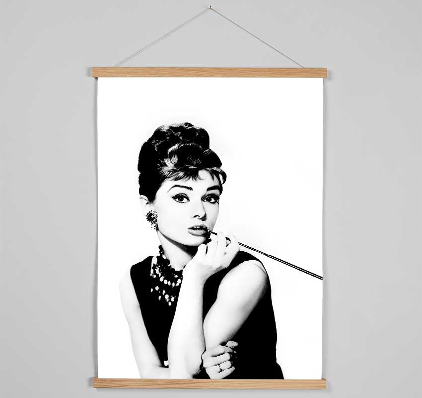 Audrey Hepburn Cigarette Hanging Poster - Wallart-Direct UK