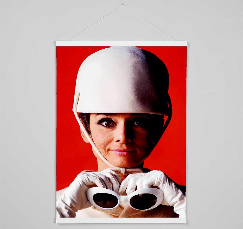 Audrey Hepburn Goggles Hanging Poster - Wallart-Direct UK